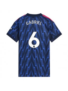 Billige Arsenal Gabriel Magalhaes #6 Bortedrakt Dame 2025-26 Kortermet